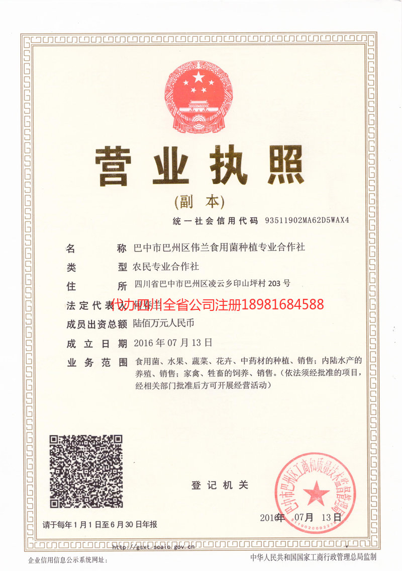 虎林虎林伟兰食用菌种植专业合作社